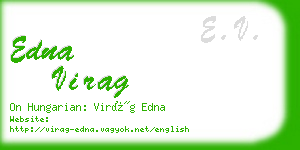 edna virag business card